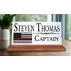 Firefighter Nameplate Gift - Thin Red Line Flag Custom Desk Name Plate - Graduat