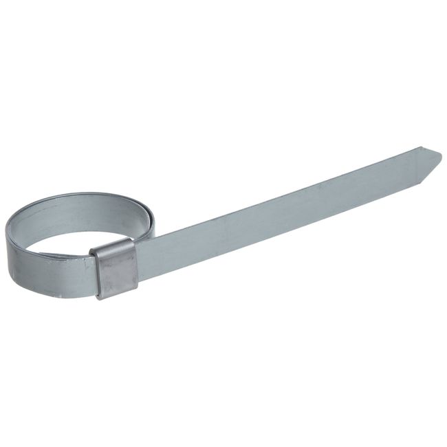 BAND-IT JS3439 Junior 3/8" Wide x 0.025" Thick, 1" Diameter, Galvanized Carbon Steel Smooth I.D. Clamp (100 Per Box)