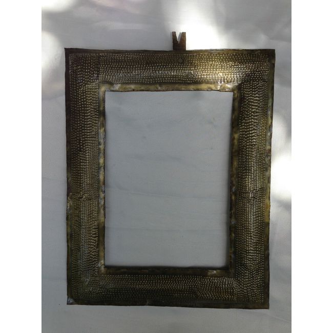 FRAME for ART or MIRROR from recycled metal - HANDMADE artist signed