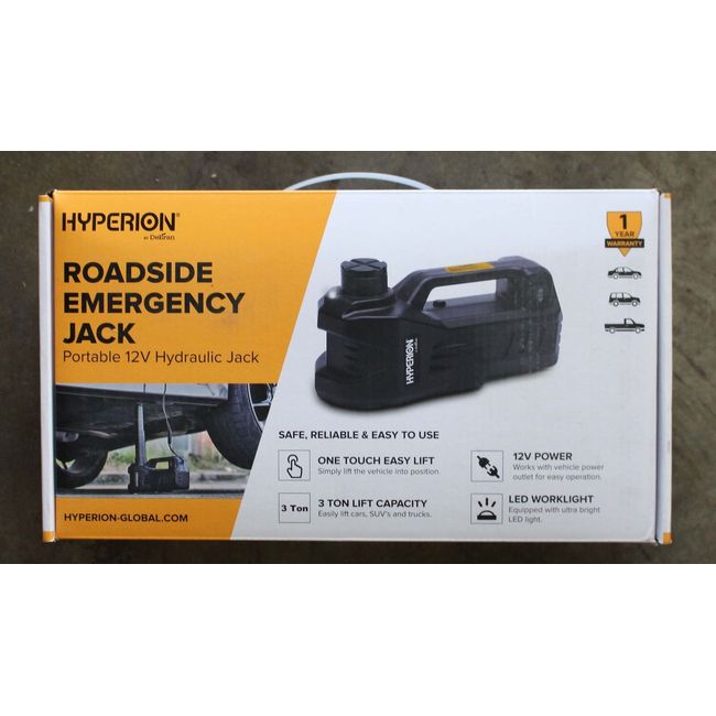Hyperion Roadside Emergency Portable 12V Hydraulic Jack