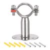 sourcing map Wall Mount Ceiling Mount Pipe Support, 304 Stainless Steel Adjustable Pipe Strap Clamp for 42-45mm Pipe