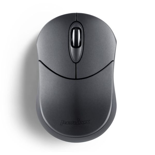 Perixx PERIMICE-802IN Mouse Wireless Bluetooth - Portable Design - Compatible with Windows, iOS, Android, PC, Laptop, Tablet, Smartphone, Graphite