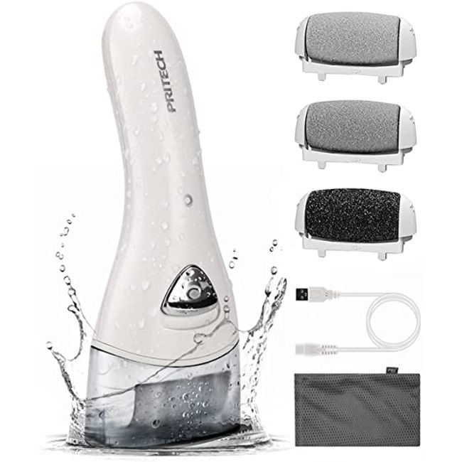 Electric Dead Skin Remover, 2 Speeds, 3 Types of Rollers, USB Rechargeable, LED Light Included, Strong Power, Dead Skin File, Hard Skin Remover, Electric Dead Skin Roller, Dead Skin Care, Comes with Heel Exfoliating Light, Strong Power, Dead Skin File, Ha