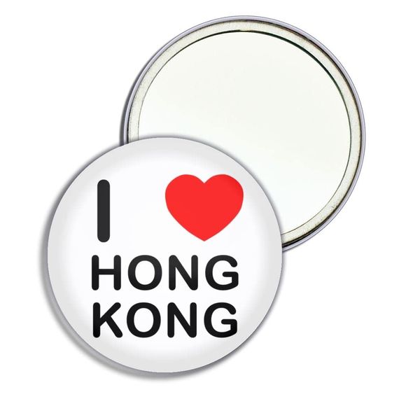 I Love Hong Kong - 77mm Round Compact Mirror