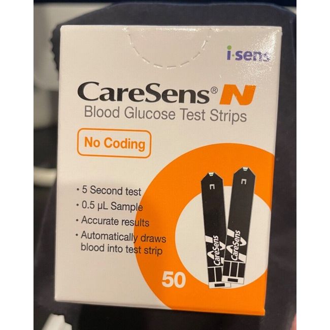 CareSens N Blood Glucose Test Strips 50 ct - Only for CareSens N Family Meter...