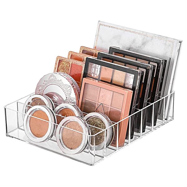 Tavrolet Eyeshadow Palette Organizer 7 Section Divided Makeup Acrylic Palette Organizer Holder for Vanity Cosmetics Makeup for Bathroom, Dressing Room, Bedroom