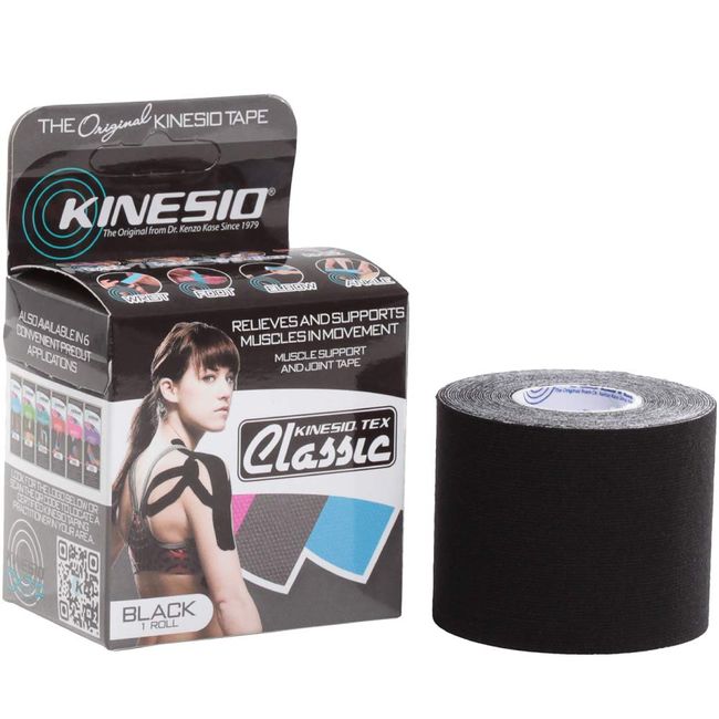 Kinesio (kinesio) kinesiote-pingu Tape Rolled 5 cm X 4 m Black 33131