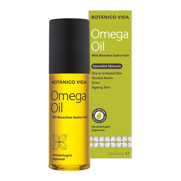 Botanico Vida Omega Oil. The 100% Natural Body Oil for Stretch Marks, Scars, Dry Skin. Clinically Proven Skincare, 125ml