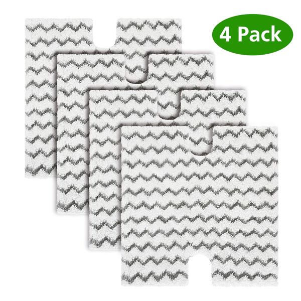 iSingo 4 Pack Steam Mop Pads Replacement for Shark Lift-Away Pro & Shark Genius Mop System Pocket Mop S3973 S3973D S3973WM S5001 S5002Q S5003A S5004 S5004W S6001W S6001WM S6002 S6002C S6003D S6003W