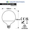 18w Round LED Globe Bulb E27 Edison Screw Base Warm White Equivalent to 162w
