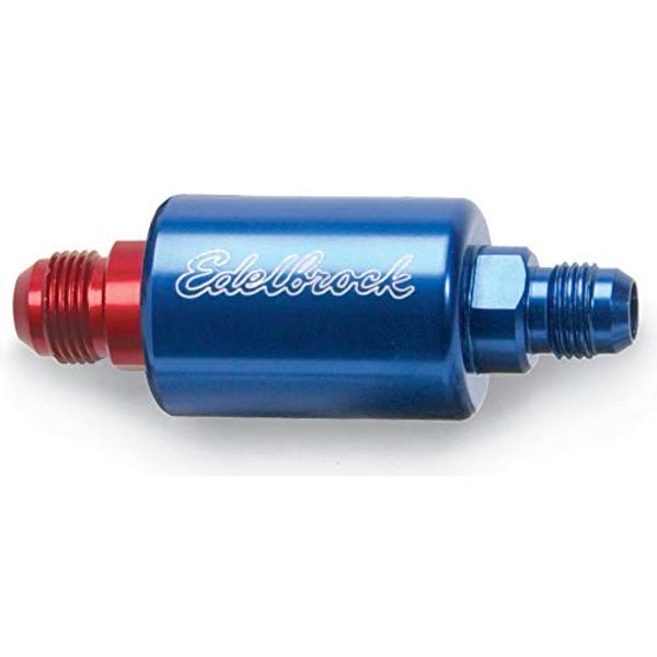 Edelbrock 8130 Blue Anodized Aluminum Fuel Filter