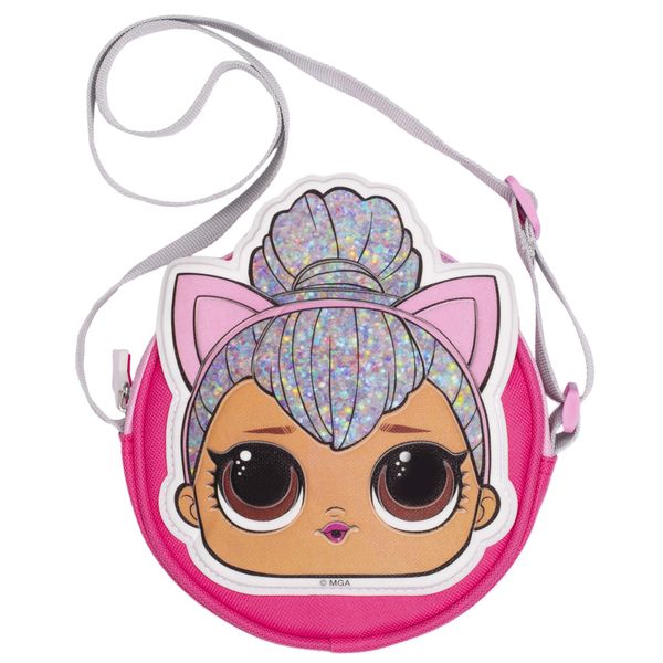 L.O.L Surprise! LOL Dolls Handbag for Girls | Glitter Crossbody Bag | Fashion Shoulder Handbag | Kitty Queen | Stage Centre (Kitty Queen)