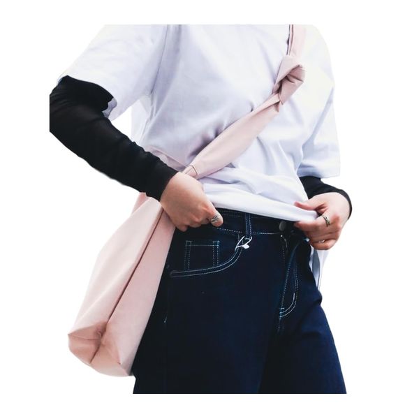 Women's Tote Bag, Shoulder Bag, Nylon Bag, Handbag, Shoulder Bag, Crossbody Wear, Cute, Stylish, Korean Like Orchan, Fashion, Simple Nylon Tote (Pink)