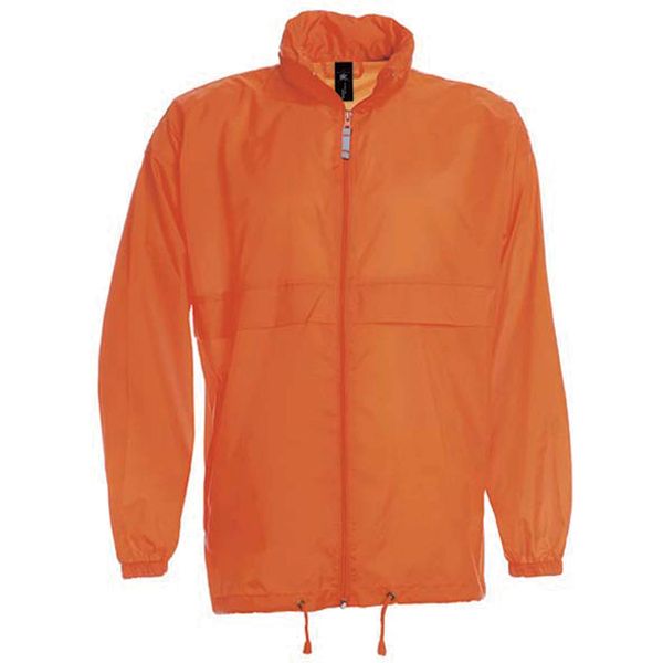 B&C Collection Sirocco Kids Windbreaker Jacket Orange 5-6 Years