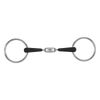 Shires Equikind Plus Loose Ring Peanut Link Bit 5 1/2 inch Silver Black