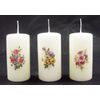 Table Candles Set "Flowers" 3 Pieces Assorted 100/50