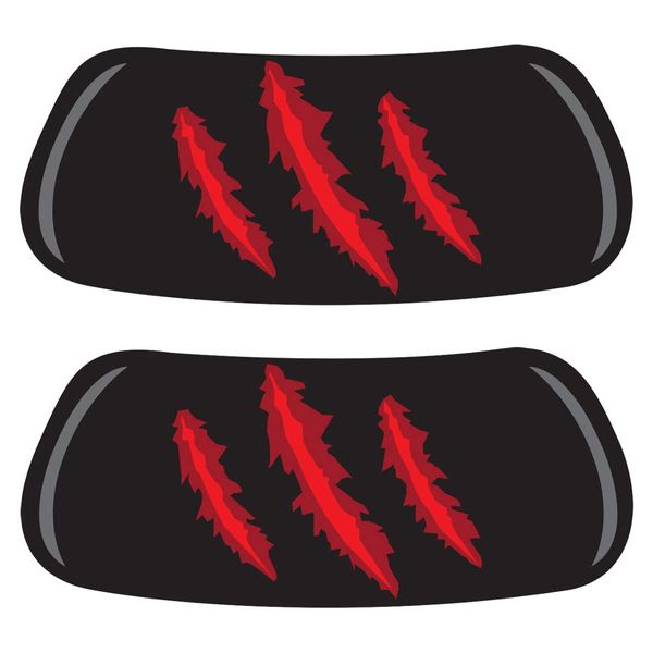 Anderson's Red and Black Claw Marks EyeBlacks, 12 Pairs per Package, School Spirit, Spirit Gear, Sports Fan Gear, Football Cheerleader Accessories, Homecoming