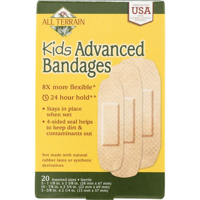 All Terrain Kids Advanced Bandages Assorted Sizes 20 Counts