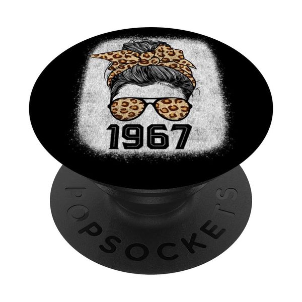 Leopard Messy Bun Awesome Since 1967 Limited Edition PopSockets Swappable PopGrip