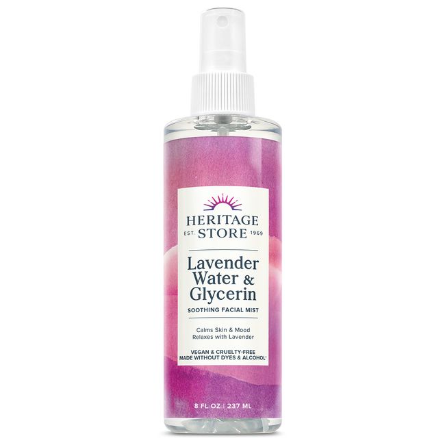 Heritage Store Lavender Water & Glycerin Soothing Facial Mist 8 oz