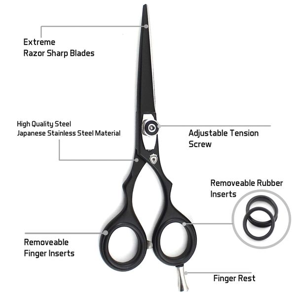 Professional Hairdressing Scissors Hair Scissor for Hairdressers Barbers Stainless Steel Hair Cutting Shears - for Salon Barbers, Men, Women, Children and Adults