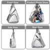 HULISEN Clear Sling Bag, Clear Bag Stadium Approved, Transparent Shoulder Crossbody Backpack Chest Casual Daypack