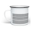 Fuck This Shit Pattern | Funny Gift Idea Cup Tea Coffee | 9oz White Enamel Mug
