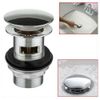 SHAFAH - Click Clack Chrome Plug Bathroom Pop Up Basin Waste Slotted Sink Push Button Plug