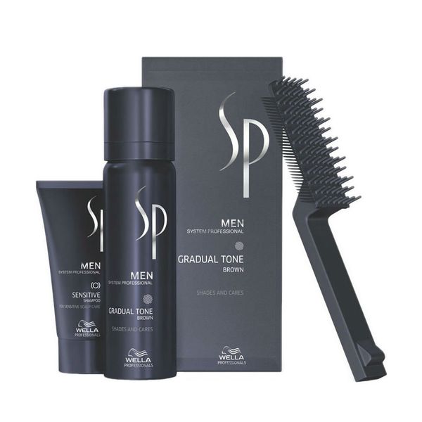 Wella SP Men Gradual Tone Brown 60 ml + Shampoo, 30 ml