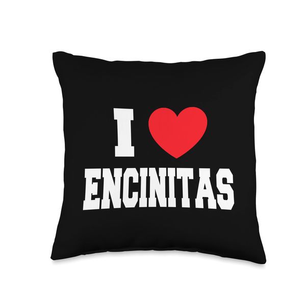 I Love Encinitas Throw Pillow