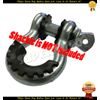 D-Ring Shackle 6pcs BLACK Isolators Off Road Kit 3/4" Pair SILENCER Clevis