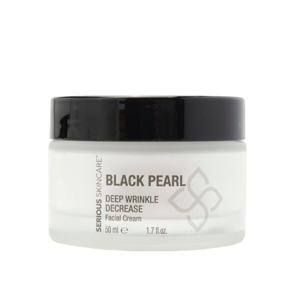 Serious Skincare - Black Pearl Deep Wrinkle Decrease Facial Cream – Improve Appearance of Deep Wrinkles & Creases - Caviar Extract – Tahitian Black Pearl - 1.7 oz.