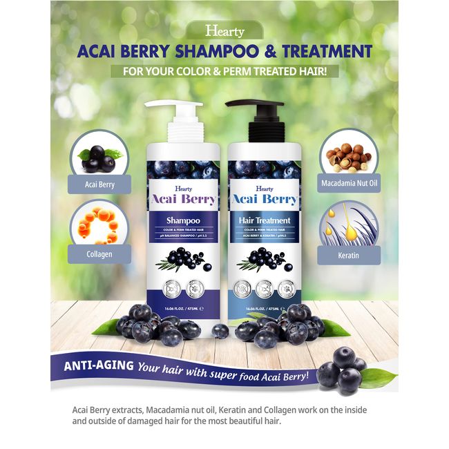 Hearty Acai Berry Hair Treatment 16.06fl.oz/ 475ml