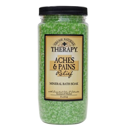 Village Naturals Therapy Aches & Pains Mineral Bath Soak 20 oz