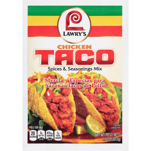 Lawry's Chicken Taco Spices & Seasonings Mix, 1 oz (Pack of 12)