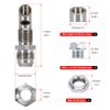 Silver E-VAC Scavenger Kit Catch Can includes T304 Vacuum SS E-VAC fitting USA