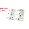 uxcell 65mm Long Silver Tone Hardware Door Hinge Rigid Hinges