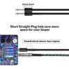 45cm Patch Cable for Guitar Effector, Black, L-S Plug Effector Cable, Set of 2 (18in/45cm)