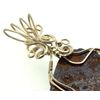 Ammonite Fossil Sterling Silver Wire Wrapped Pendant