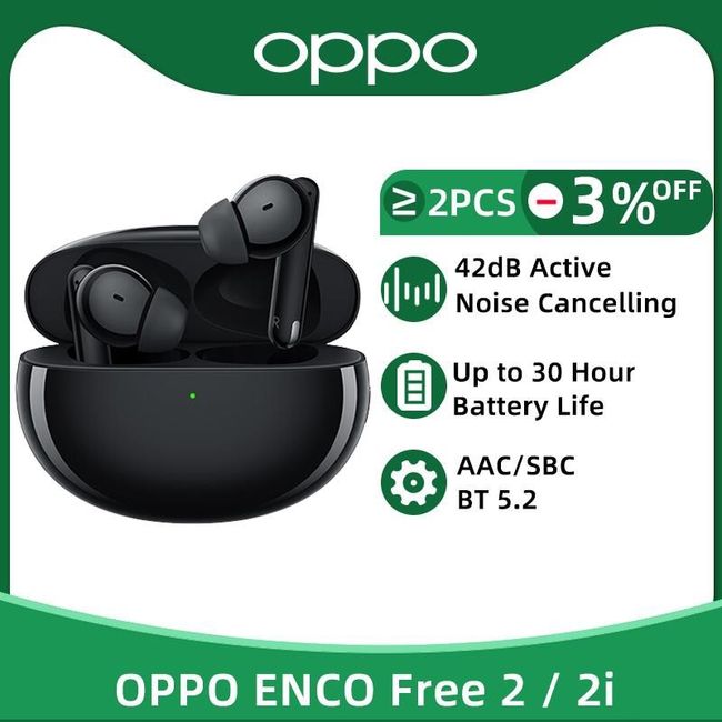OPPO ENCO X2 TWS Wireless Earphone Bluetooth 5.2 Active Noise Cancelling Qi  Wireless Charging Headphone LHDC Earbuds For Find X5