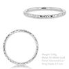 CARISSIMA Women's 9ct White Gold Diamond Cut Slim Band Stack Ring #M