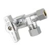EFIELD 5 PCS Dual Angle Stop Valve Pex-A Expan 1/2" Inletx 3/8"x3/8 Comp,1/4Turn
