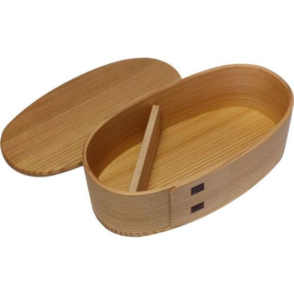 Odate Magewappa Oval Iroha Bento (Medium), Akita Natural Cedar, Made in Japan