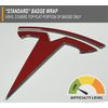 Custom Cut Graphics Vinyl Logo Wrap for Tesla Model Y, Standard Wrap, 2 pc-Set (Gloss Red)