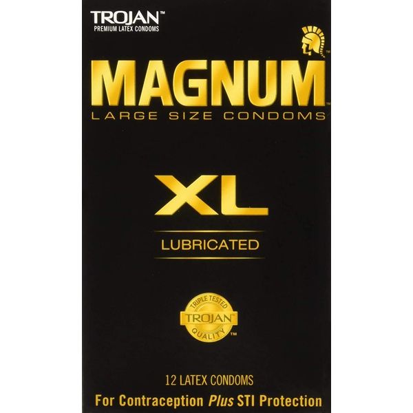 Trojan Magnum XL Large Size Lubricated Condoms - 12 Count