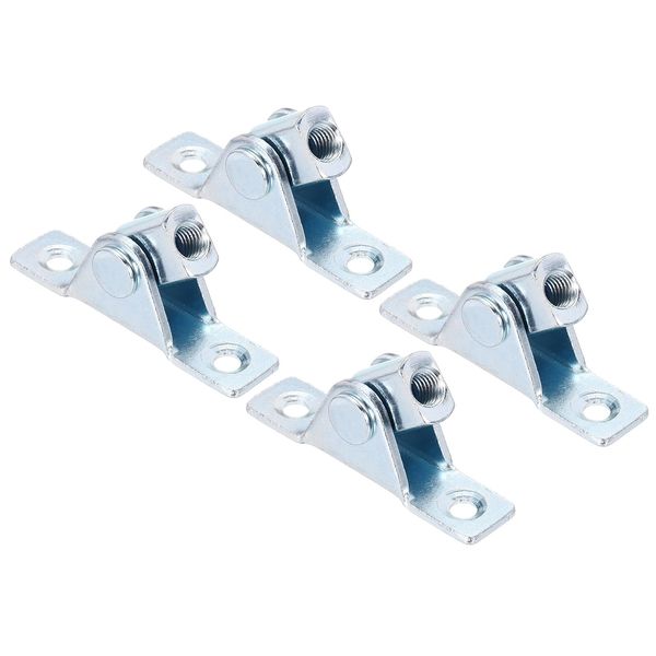 sourcingmap Gas Spring End Fitting Connector M8 Female Thread A3 Steel with Bracket 4pcs,Silver Tone