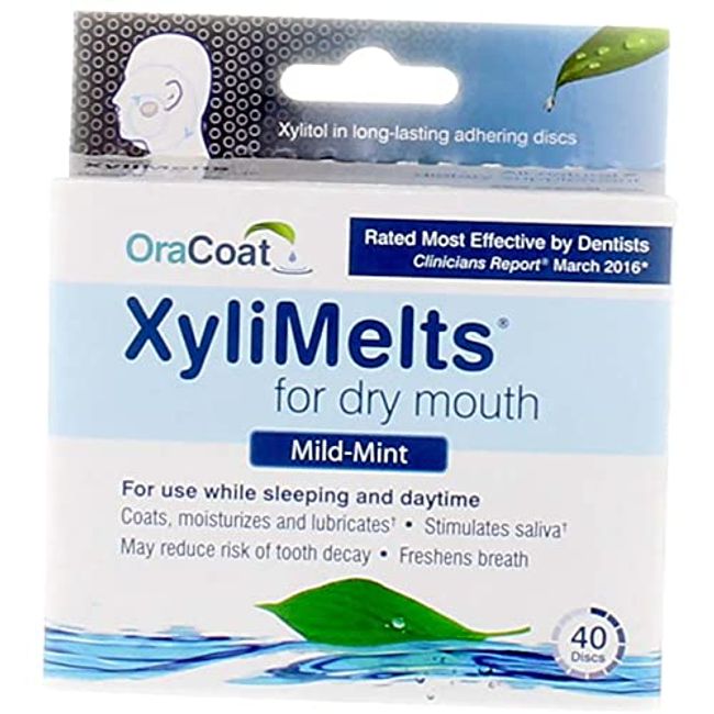 XyliMelts for Dry Mouth, Mint-Free, 80-Count Box