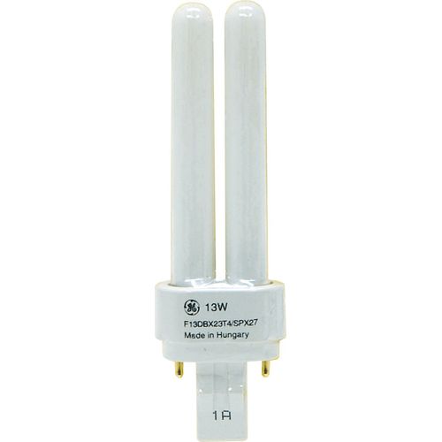GE Lighting Energy Smart CFL 97589 13-Watt, 810-Lumen Double Biax Light Bulb with Gx23-2 Base, 10-Pack