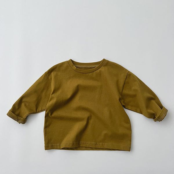 Baby Basic Style Various Color Soft Cotton Shirt - 80 (9-12M) / Coffee