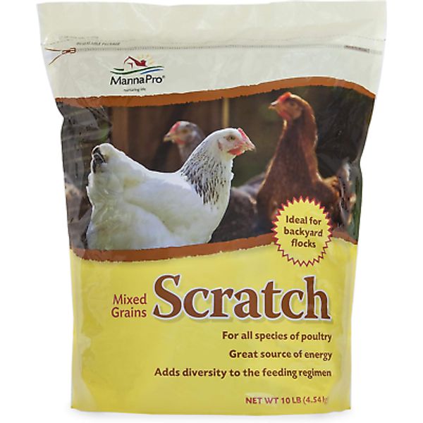 Manna Pro Ultimate Scratch Chicken Feed | Nutrient Rich Chicken Treat | 10 LB Ch